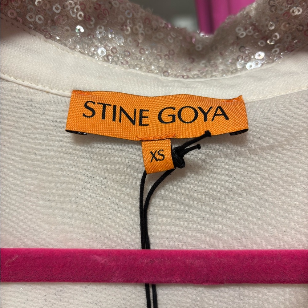 Stine Goya Cream Sequin Embellished Top